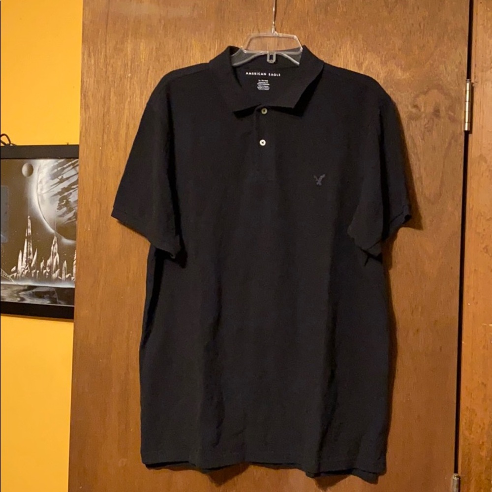 5 all black American Eagle polo